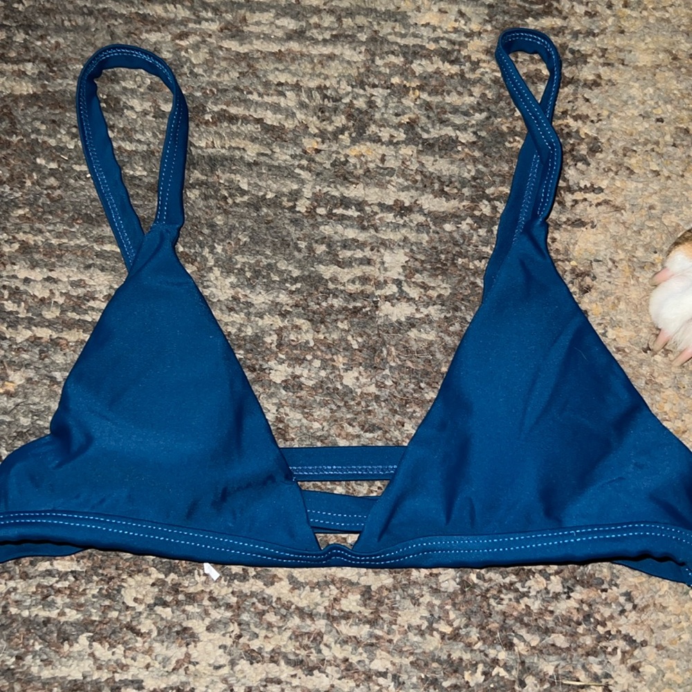 Teal bikini top, size s